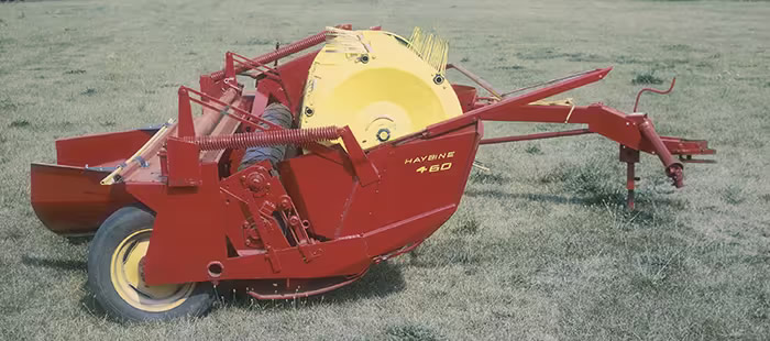 HAYBINE MOWER CONDITIONER Since 1964 when New Holland introduced the first combined sickle mower and conditioner, the HaybineÂ® name has been synonymous with time-saving, impeccable cutting performance, fast drying, and time-tested reliability.