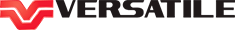 The Versatile text logo, with black lettering and a red graphic beside it.