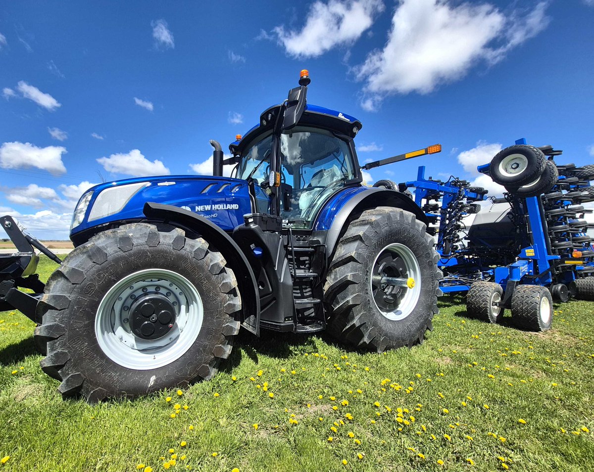 Blue New Holland agriculture equipment
